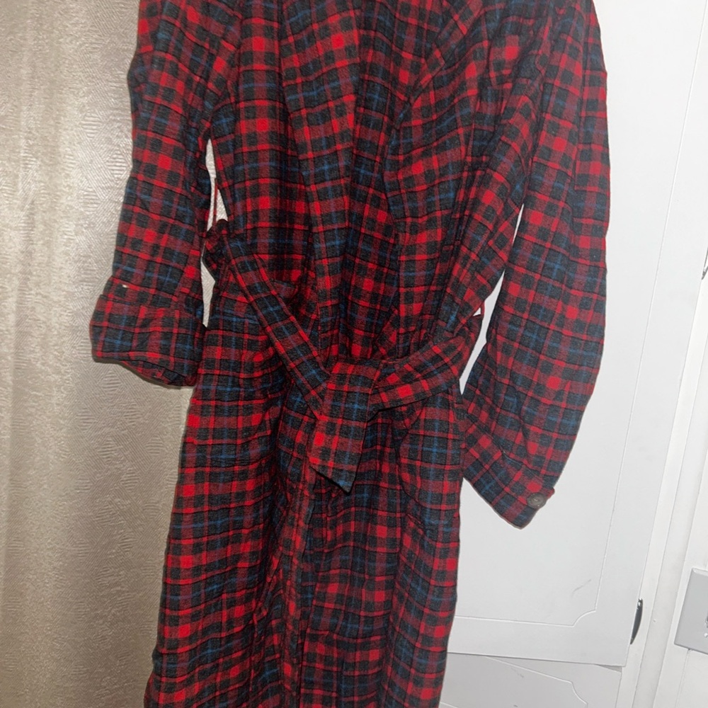 Pendleton Red And Black Checkered Robe - image 2